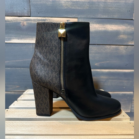 Michael Kors Black and Brown Ankle Booties - Picture 1 of 14